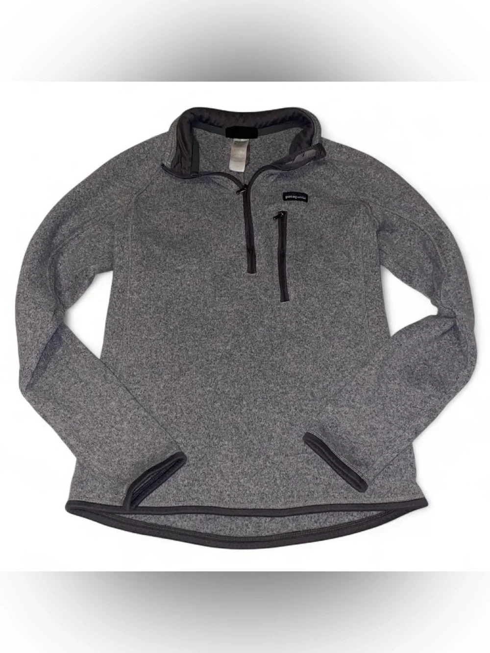 Patagonia Men’s Heather Gray Quarter-Zip Fleece Pullover